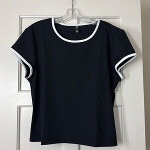 GAP Fit Tall contrast rib T-shirt